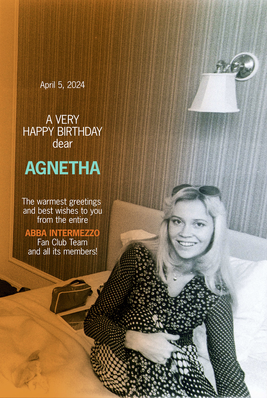 Herzlichen Glückwunsch zu Agnethas Geburtstag