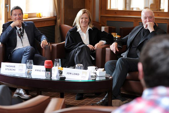 Frida bei der Pressekonferenz von Zermatt Unplugged