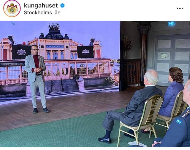 Björn spricht mit dem schwedischen Königspaar Björn spricht mit dem schwedischen Königspaar