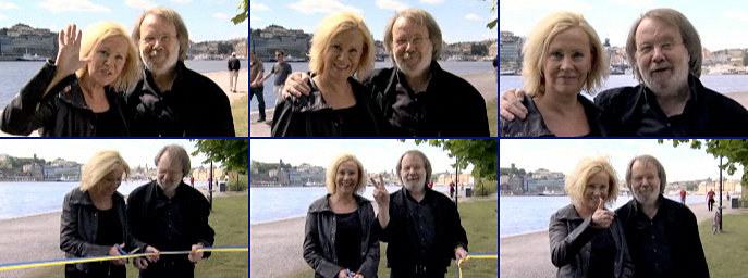 Agnetha and Benny's videotaped ABBAWORLD greeting