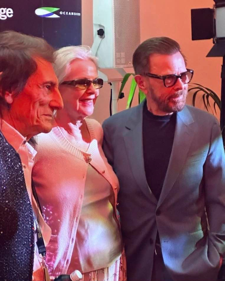 Ron Wood, Frida und Björn Ron Wood, Frida und Björn