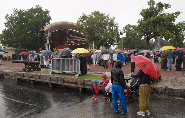 Es regnet in Skansen, 7. August 2010